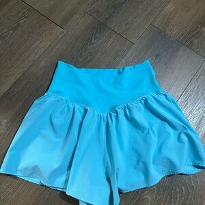 Offline by Aerie crossover Blue Flowy Shorts